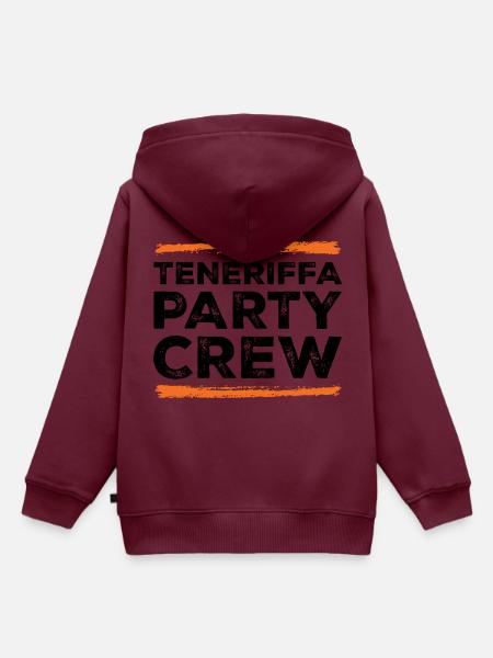 Teneriffa Party Crew - Kinder Premium Organic Hoodie - Burgunderrot