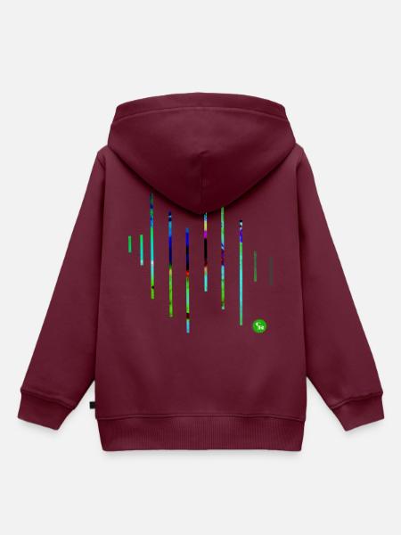 geometrische Kunst - Kinder Premium Organic Hoodie - Burgunderrot