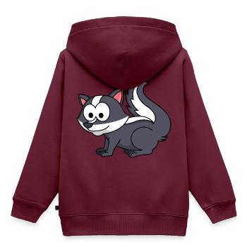 Stinker Comic Tier - Kinder Premium Organic Hoodie - Burgunderrot - Hinten - AI Model Kid Female (0cm)