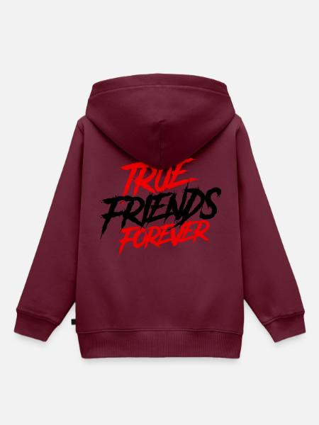 Beste Freunde für immer - Kinder Premium Organic Hoodie - Burgunderrot