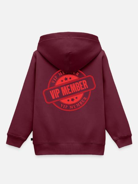 Vip Member Stempel - Kinder Premium Organic Hoodie - Burgunderrot