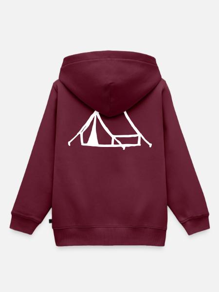 Zelten Zelt Camping - Kinder Premium Organic Hoodie - Burgunderrot