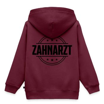 Zahnarzt Beruf - Kinder Premium Organic Hoodie - Burgunderrot - Hinten - AI Model Kid Female (0cm)