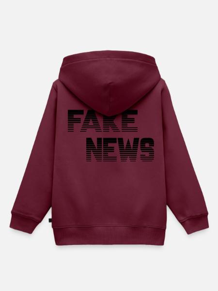 Fake News - Kinder Premium Organic Hoodie - Burgunderrot