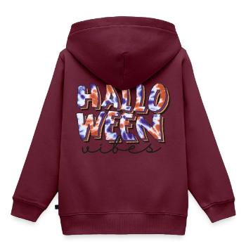Horror Zauberei Magie Halloween T-Shirt Geschenk - Kinder Premium Organic Hoodie - Burgunderrot - Hinten - AI Model Kid Female (0cm)