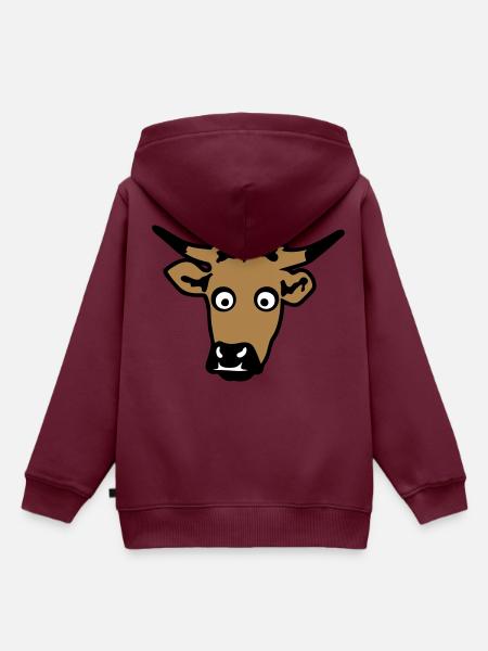 Rindfleisch - Kinder Premium Organic Hoodie - Burgunderrot