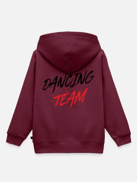 Dancing Team - Kinder Premium Organic Hoodie - Burgunderrot