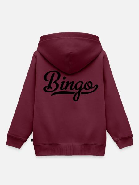 BINGO - Kinder Premium Organic Hoodie - Burgunderrot