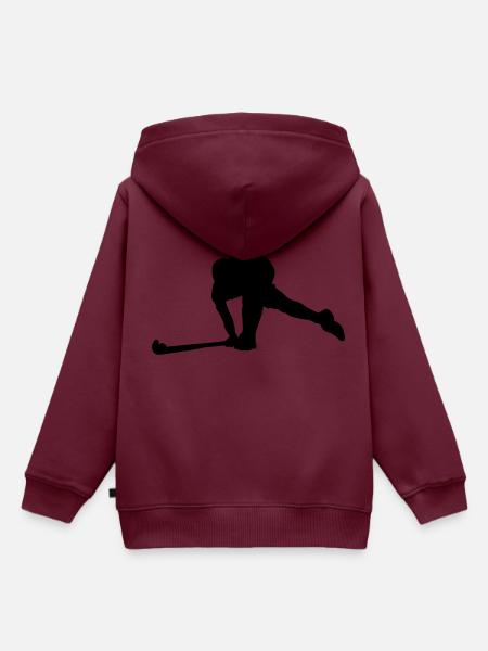 Feldhockey - Kinder Premium Organic Hoodie - Burgunderrot