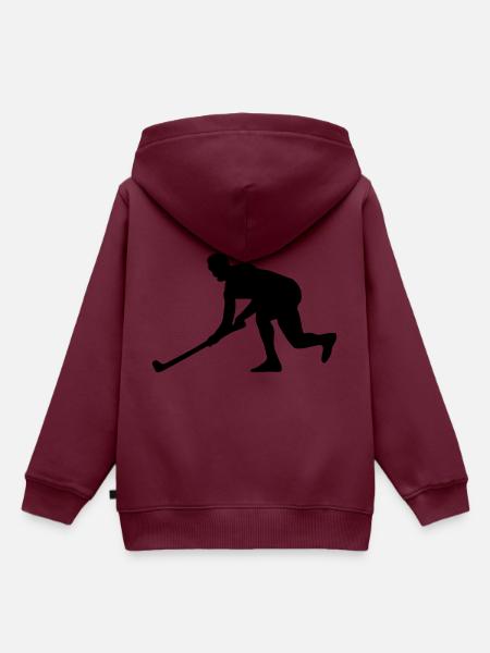 feldhockey - Kinder Premium Organic Hoodie - Burgunderrot