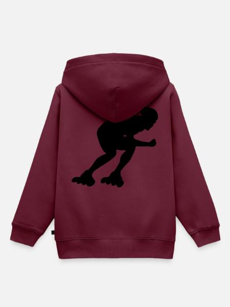 inline skating - Kinder Premium Organic Hoodie - Burgunderrot