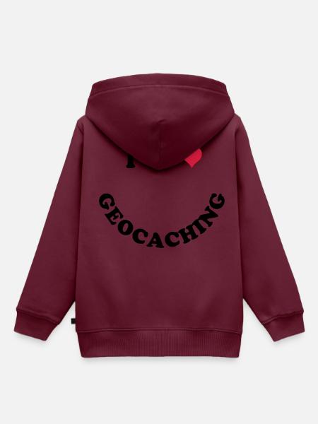 Geocaching - Kinder Premium Organic Hoodie - Burgunderrot