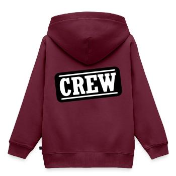Crew Stempel - Kinder Premium Organic Hoodie - Burgunderrot - Hinten - AI Model Kid Female (0cm)