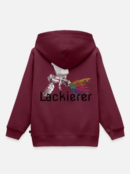 Der Lackierer - Kinder Premium Organic Hoodie - Burgunderrot