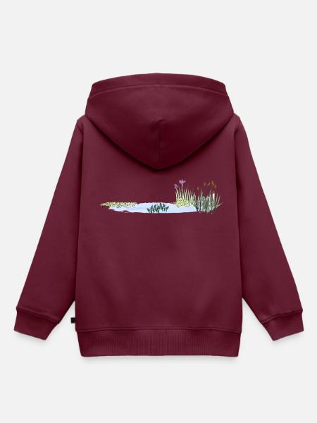 Teich - Kinder Premium Organic Hoodie - Burgunderrot