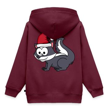Stinker Comic Weihnachten - Kinder Premium Organic Hoodie - Burgunderrot - Hinten - AI Model Kid Female (0cm)