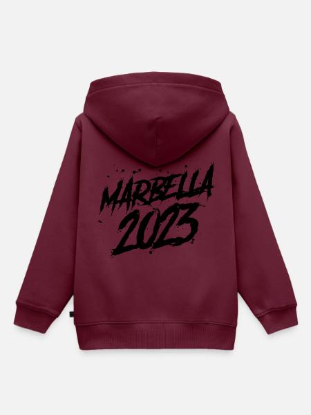 Marbella 2023 - Kinder Premium Organic Hoodie - Burgunderrot