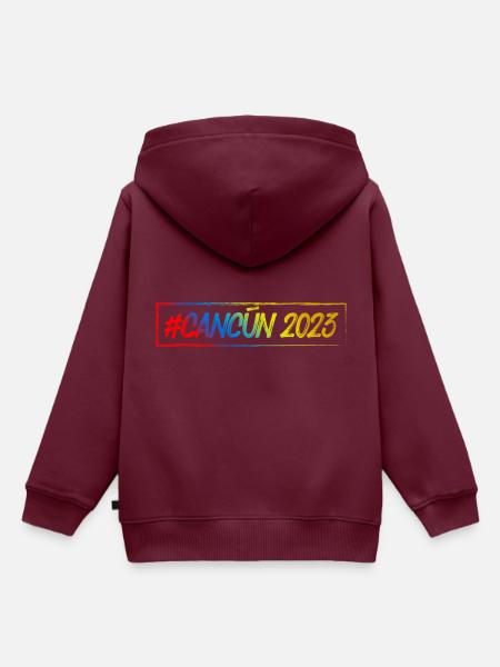 Cancun 2023 - Kinder Premium Organic Hoodie - Burgunderrot