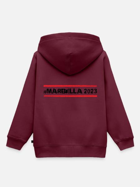 Marbella 2023 - Kinder Premium Organic Hoodie - Burgunderrot