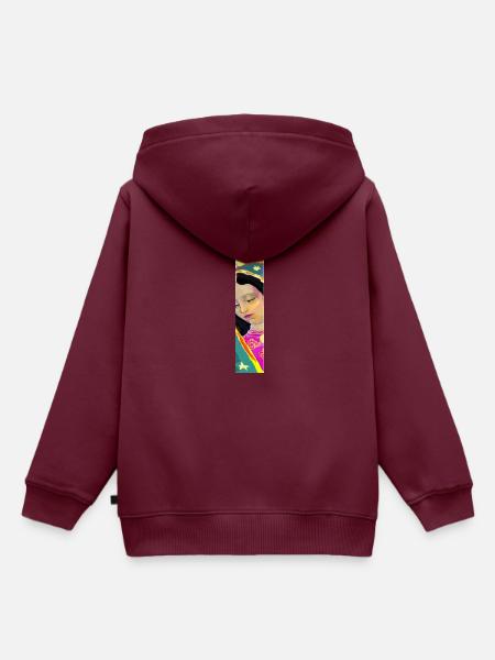 Guadalupe-Säule - Kinder Premium Organic Hoodie - Burgunderrot