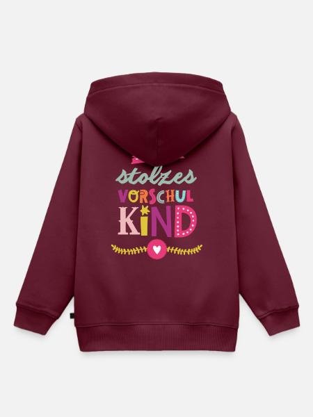 Stolzes Vorschulkind - Kinder Premium Organic Hoodie - Burgunderrot