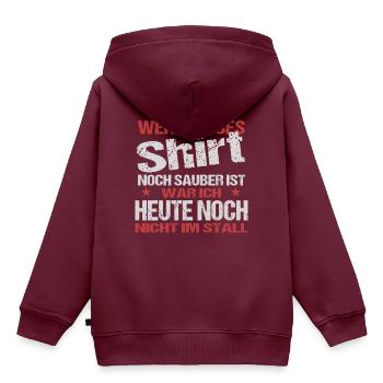 Pferde Tshirt Reiterin Pferdesprüche Geschenk - Kinder Premium Organic Hoodie - Burgunderrot - Hinten - AI Model Kid Female (0cm)