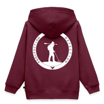 CD-Prospektion und Blc-Erkennung - Kinder Premium Organic Hoodie - Burgunderrot - Hinten - AI Model Kid Female (0cm)