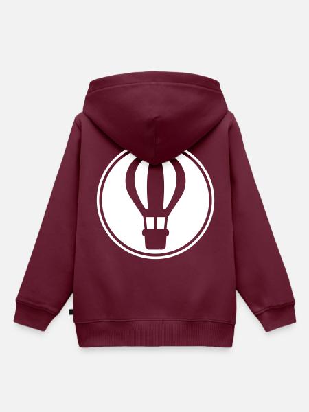 Heißluftballon icon - Kinder Premium Organic Hoodie - Burgunderrot
