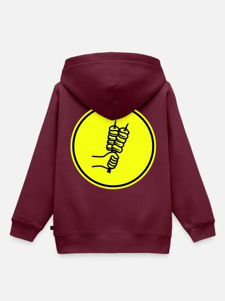 Spieß grill Icon - Kinder Premium Organic Hoodie - Burgunderrot