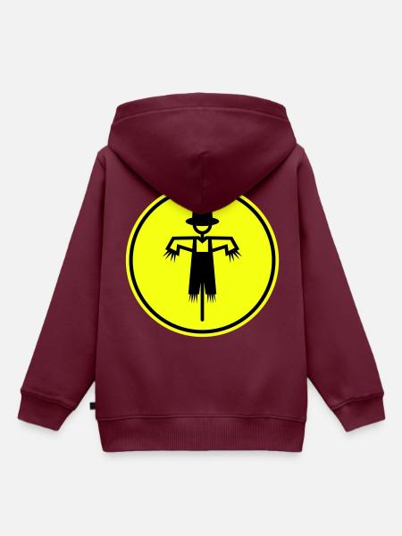 Vogelscheuche - Kinder Premium Organic Hoodie - Burgunderrot