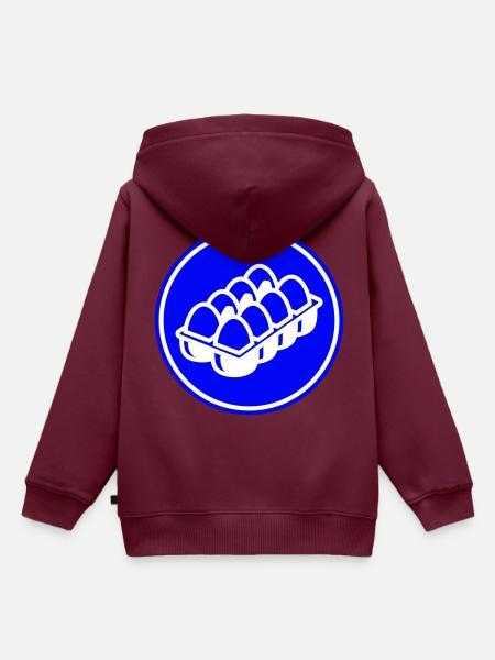 Eier symbol - Kinder Premium Organic Hoodie - Burgunderrot