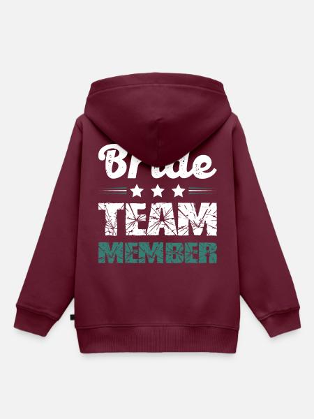 Bride Team - Kinder Premium Organic Hoodie - Burgunderrot