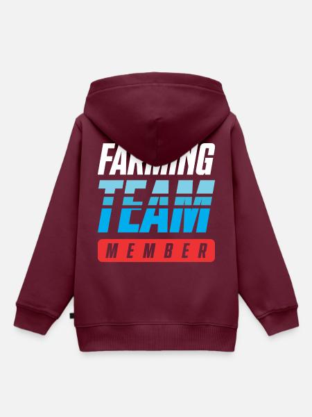 Farming Team - Kinder Premium Organic Hoodie - Burgunderrot
