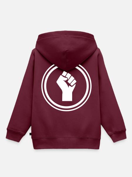 Hand Faust - Kinder Premium Organic Hoodie - Burgunderrot