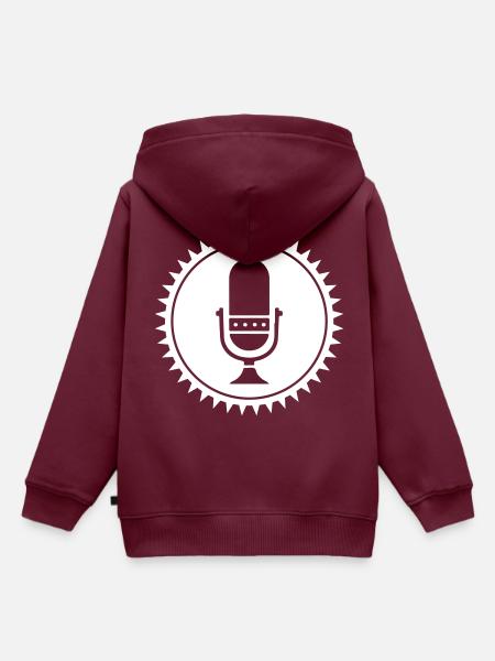 Mikrofon Podcast Symbol - Kinder Premium Organic Hoodie - Burgunderrot