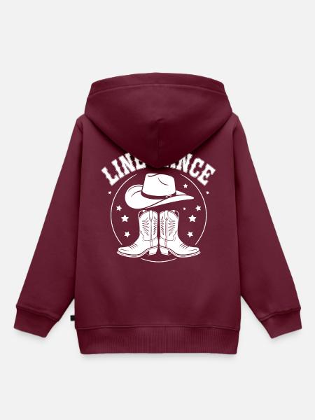 Line Dance mein Hobby. Cooles Linedance Design für - Kinder Premium Organic Hoodie - Burgunderrot