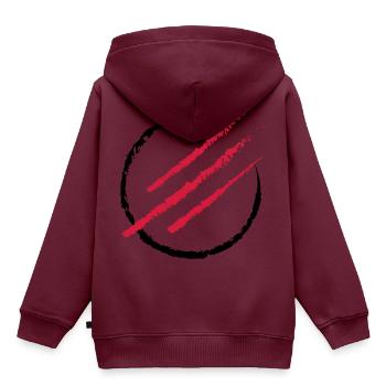 Scratch the Circle - Kinder Premium Organic Hoodie - Burgunderrot - Hinten - AI Model Kid Female (0cm)