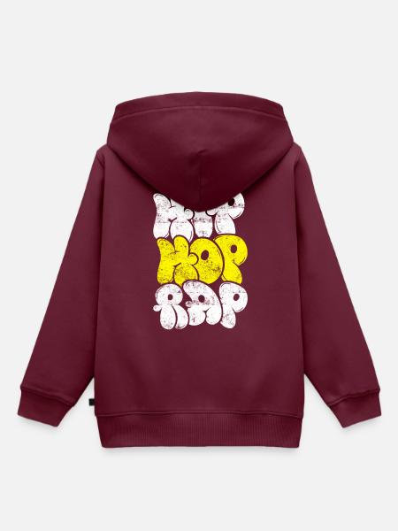 Hip hop musik rap - Kinder Premium Organic Hoodie - Burgunderrot