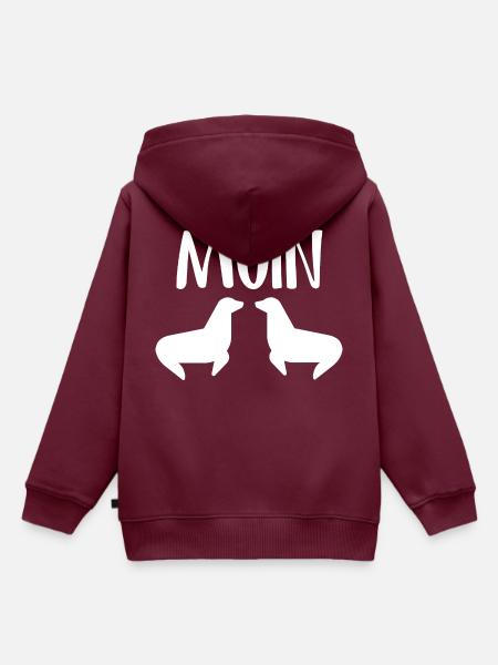 Moin Robben - Kinder Premium Organic Hoodie - Burgunderrot
