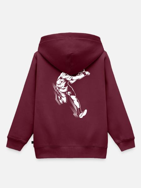 tennis player - Kinder Premium Organic Hoodie - Burgunderrot