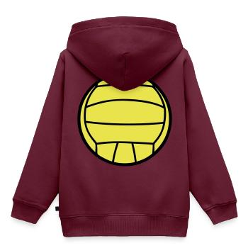 Wasserball Ballon - Kinder Premium Organic Hoodie - Burgunderrot - Hinten - AI Model Kid Female (0cm)