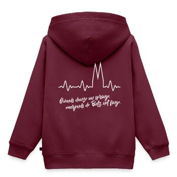 Abends danze unn springe Köln Shirt Tanzen Fiere - Kinder Premium Organic Hoodie - Burgunderrot - Hinten - AI Model Kid Female (0cm)