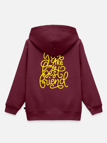Beste Freunde für immer - Kinder Premium Organic Hoodie - Burgunderrot