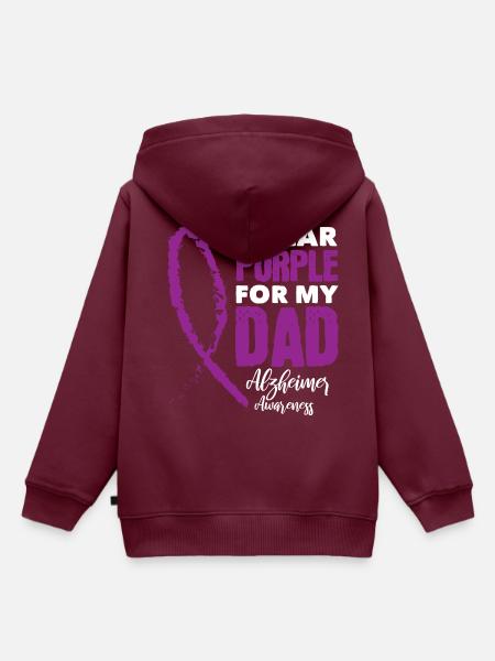 Alzheimer Purple - Kinder Premium Organic Hoodie - Burgunderrot