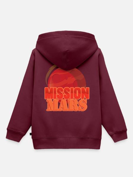 Mars Mission - Kinder Premium Organic Hoodie - Burgunderrot