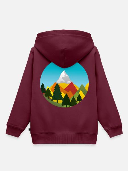 Herbst - Kinder Premium Organic Hoodie - Burgunderrot