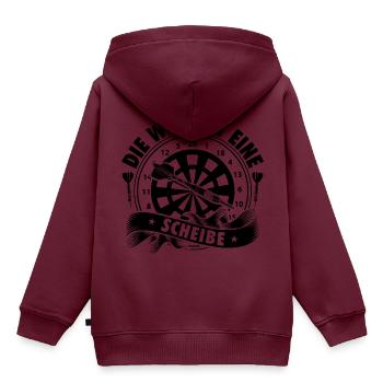 Dartscheibe | Darten Darter Dart Darts Geschenke - Kinder Premium Organic Hoodie - Burgunderrot - Hinten - AI Model Kid Female (0cm)