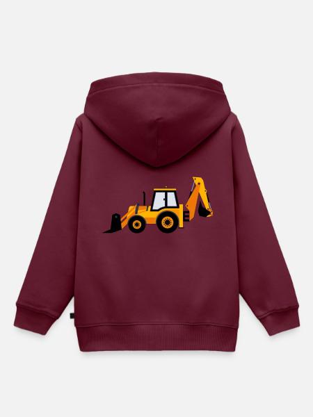Bagger Geschenk Geschenkidee - Kinder Premium Organic Hoodie - Burgunderrot