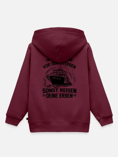 Kreuzfahrt | Oma Opa Kreuzfahrten Reise Geschenke - Kinder Premium Organic Hoodie - Burgunderrot