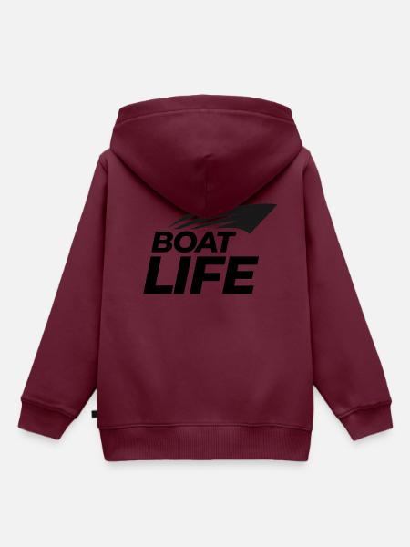 boat life - Kinder Premium Organic Hoodie - Burgunderrot